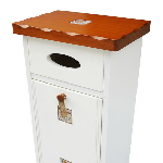 [布拉格歐風家具] 西班牙磁磚 垃圾桶 垃圾櫃 全實木製 真品#6393